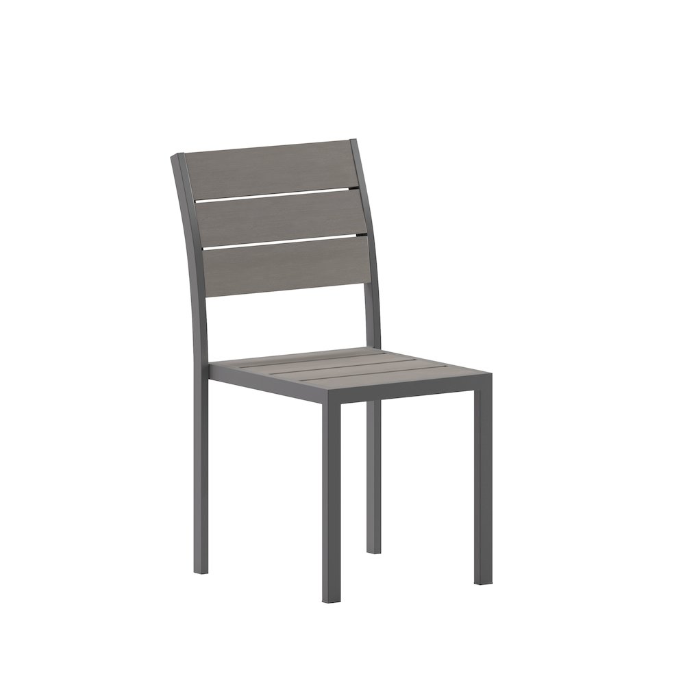 Modern Commercial Grade Armless Patio Chair. Picture 1