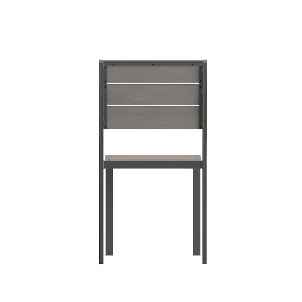 Modern Commercial Grade Armless Patio Chair. Picture 8