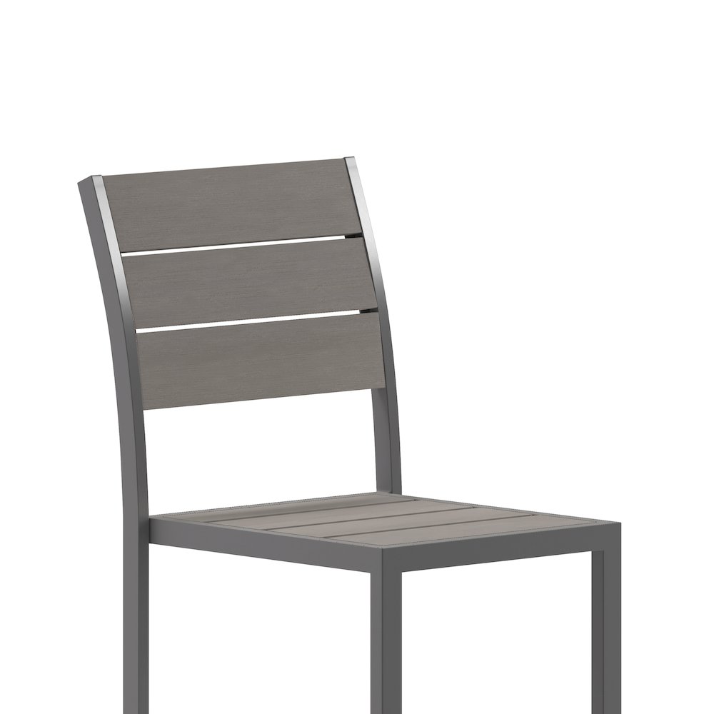 Modern Commercial Grade Armless Patio Chair. Picture 9