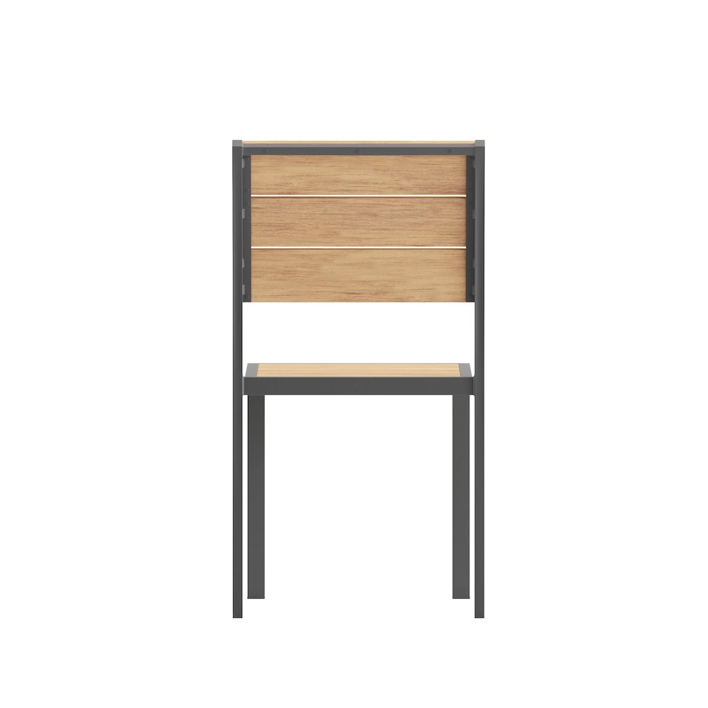 Modern Commercial Grade Armless Patio Chair. Picture 8