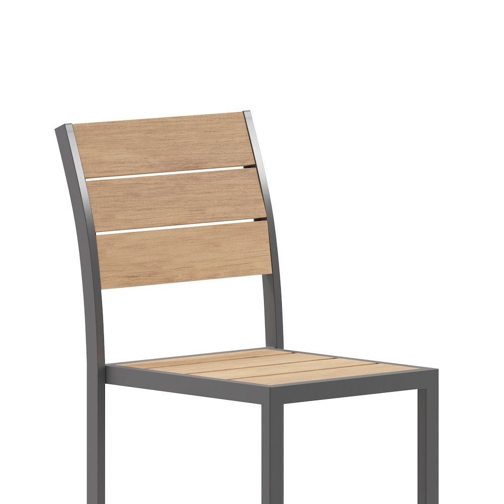 Modern Commercial Grade Armless Patio Chair. Picture 9