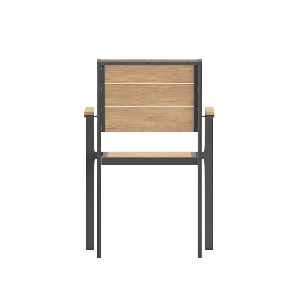 Modern Commercial Grade Patio Chair with Arms. Picture 8