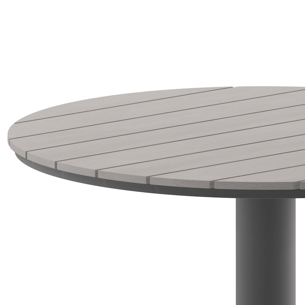 Modern Commercial Grade 24" Round Patio Dining Table. Picture 9