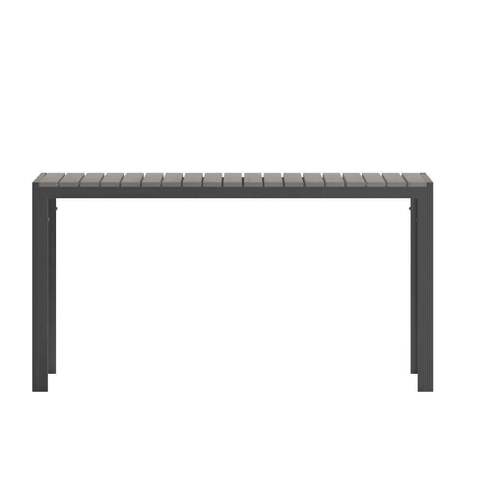 Modern Commercial Grade 55" x 31" Patio Dining Table. Picture 8