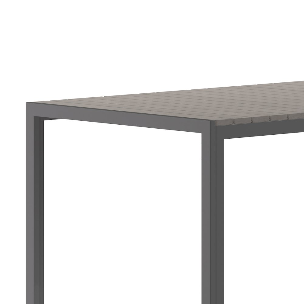 Modern Commercial Grade 55" x 31" Patio Dining Table. Picture 9