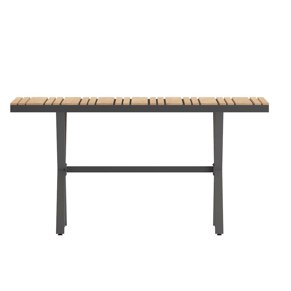 Modern Commercial Grade X-Frame Patio Dining Table. Picture 8
