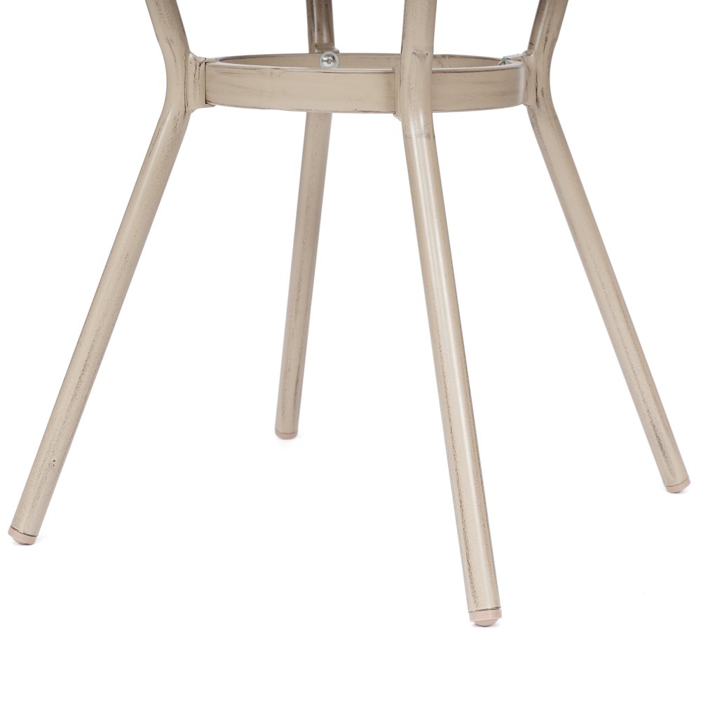 Classic Bistro Table, Black & White Textilene/Light Natural Frame. Picture 7