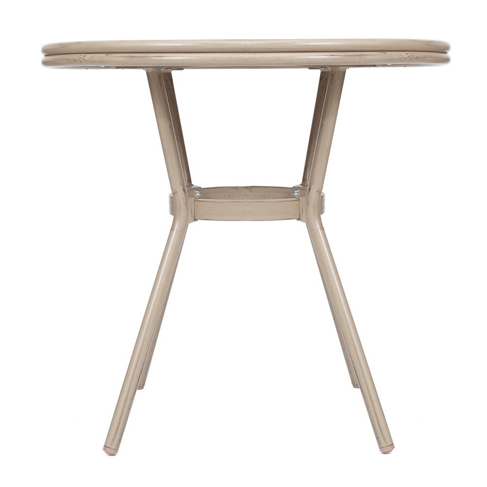 Classic Bistro Table, Black & White Textilene/Light Natural Frame. Picture 8