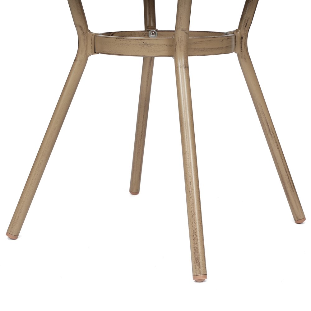 Classic Bistro Table, Natural & White Rattan/Light Natural Frame. Picture 10