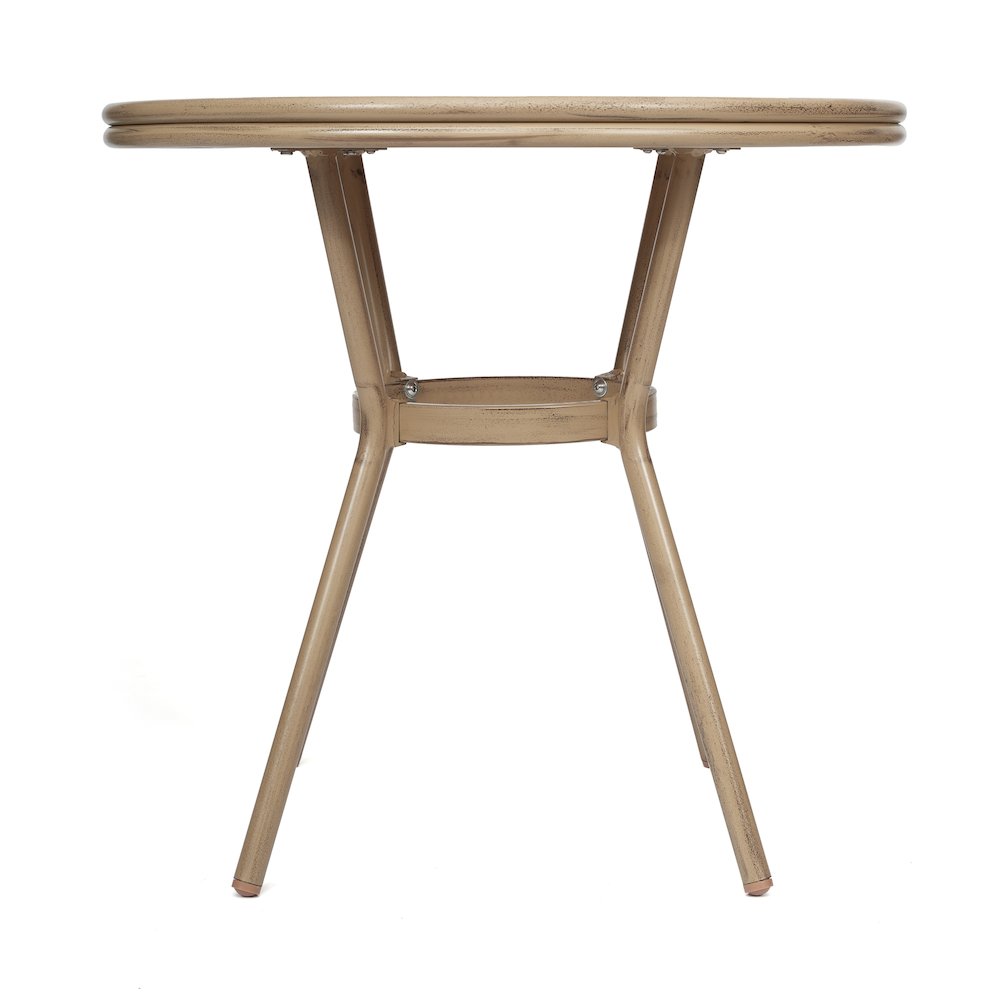 Classic Bistro Table, Natural & White Rattan/Light Natural Frame. Picture 8