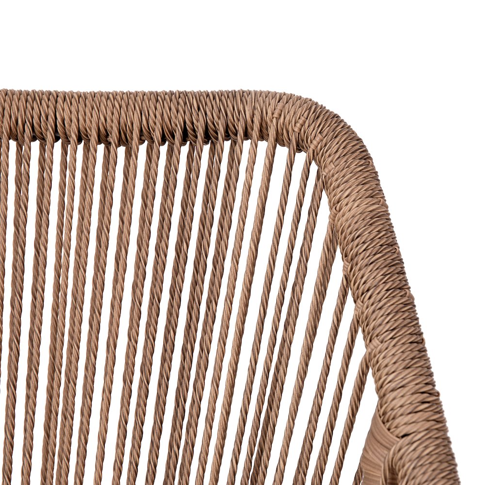 Set of 2 All-Weather Natural Woven Stacking Club Chairs. Picture 14