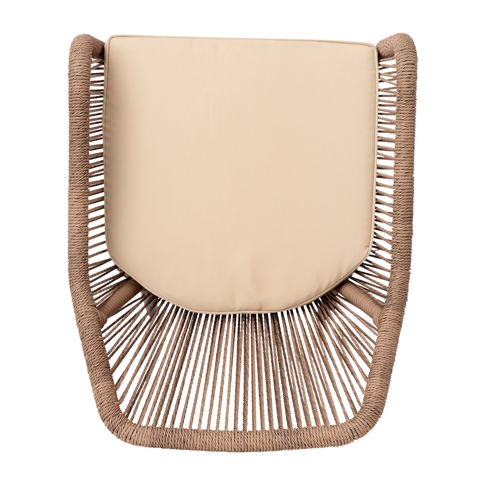 Set of 2 All-Weather Natural Woven Stacking Club Chairs. Picture 12