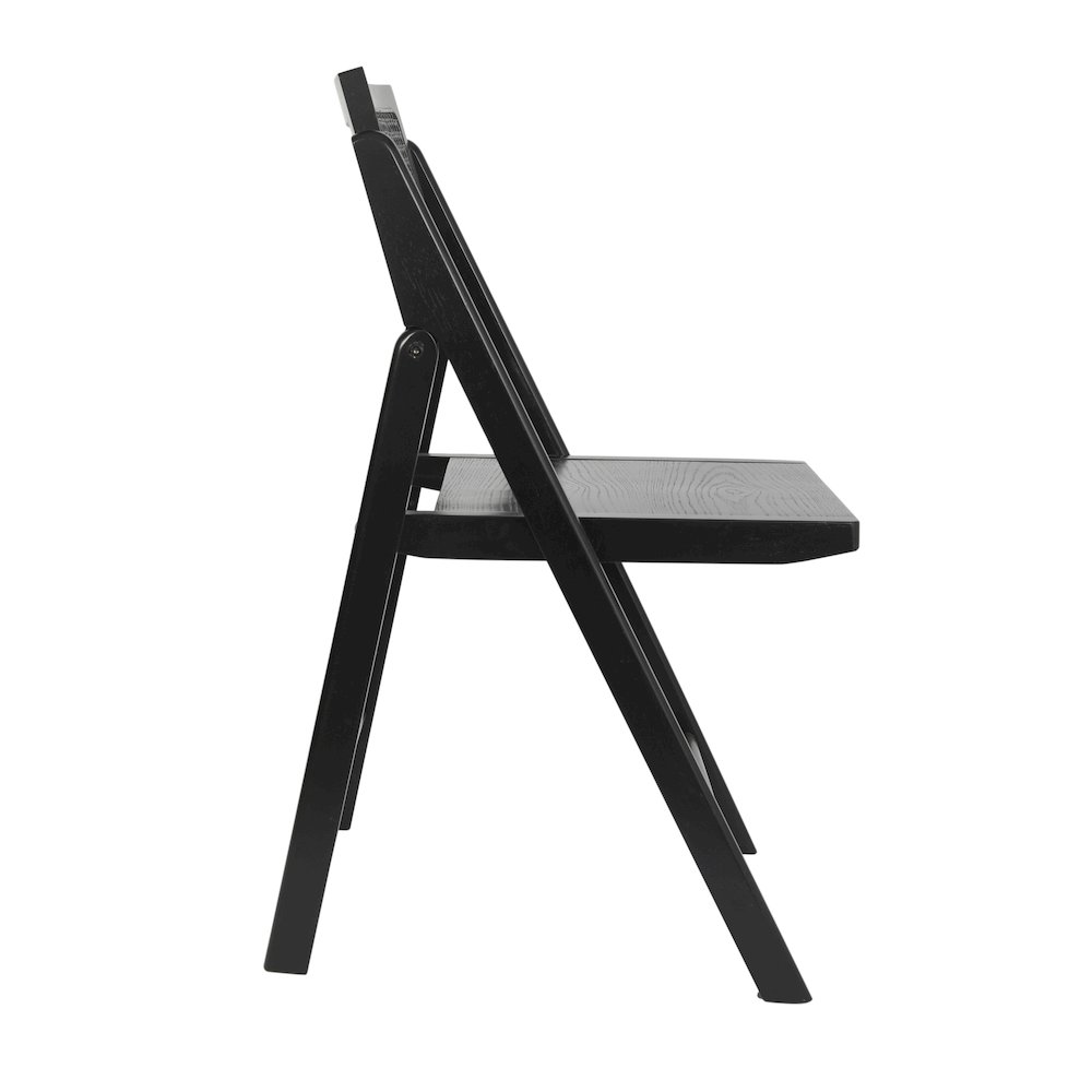Set of 2 Commercial Cane Rattan Folding Dining and Event Chairs, Black. Picture 11
