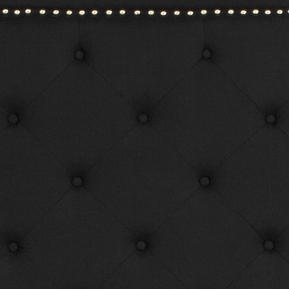 Full Size Tufted Upholstered Platform Bed in Black Fabric. Picture 12