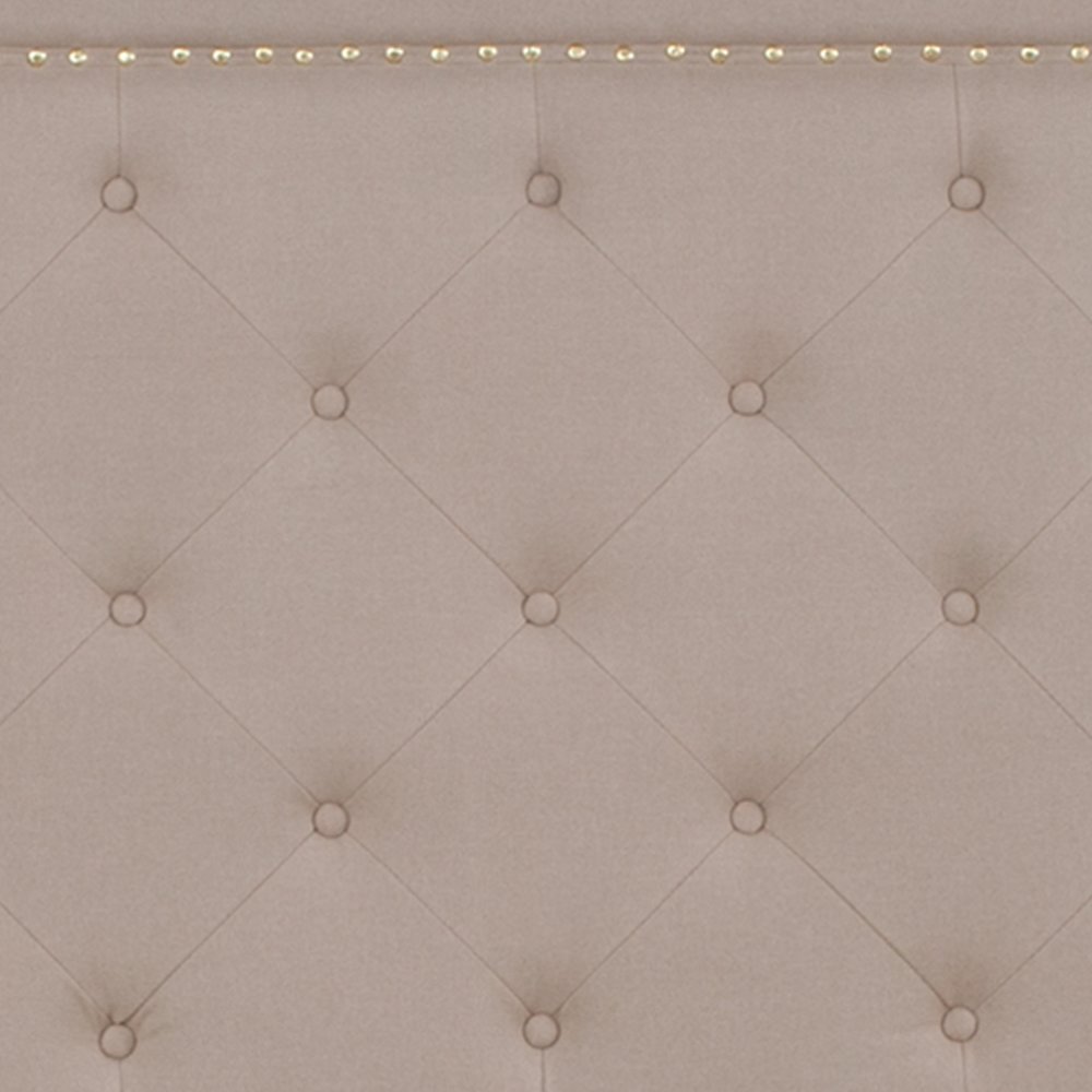 King Size Tufted Upholstered Platform Bed in Beige Fabric. Picture 12