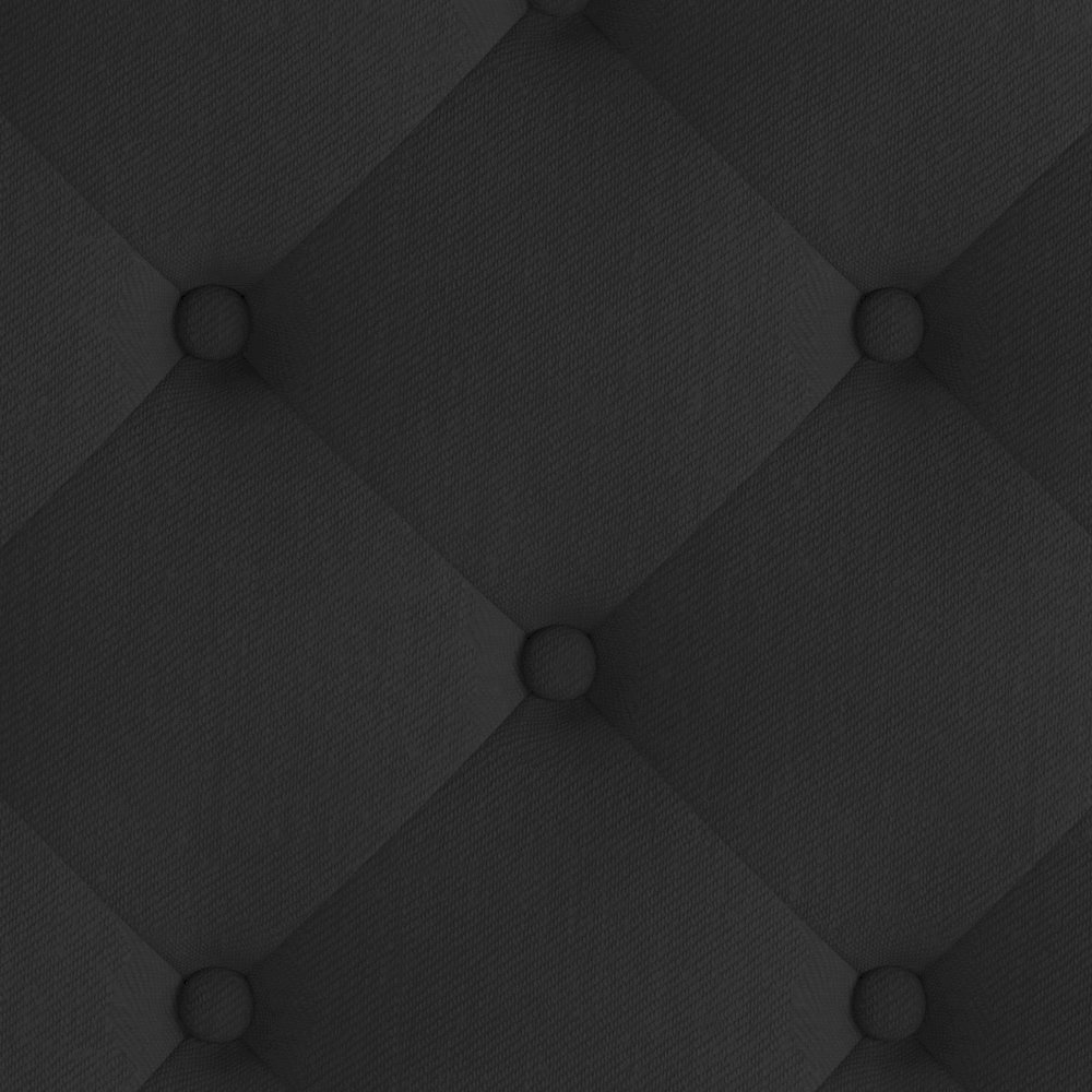 King Size Tufted Upholstered Platform Bed in Black Fabric. Picture 10