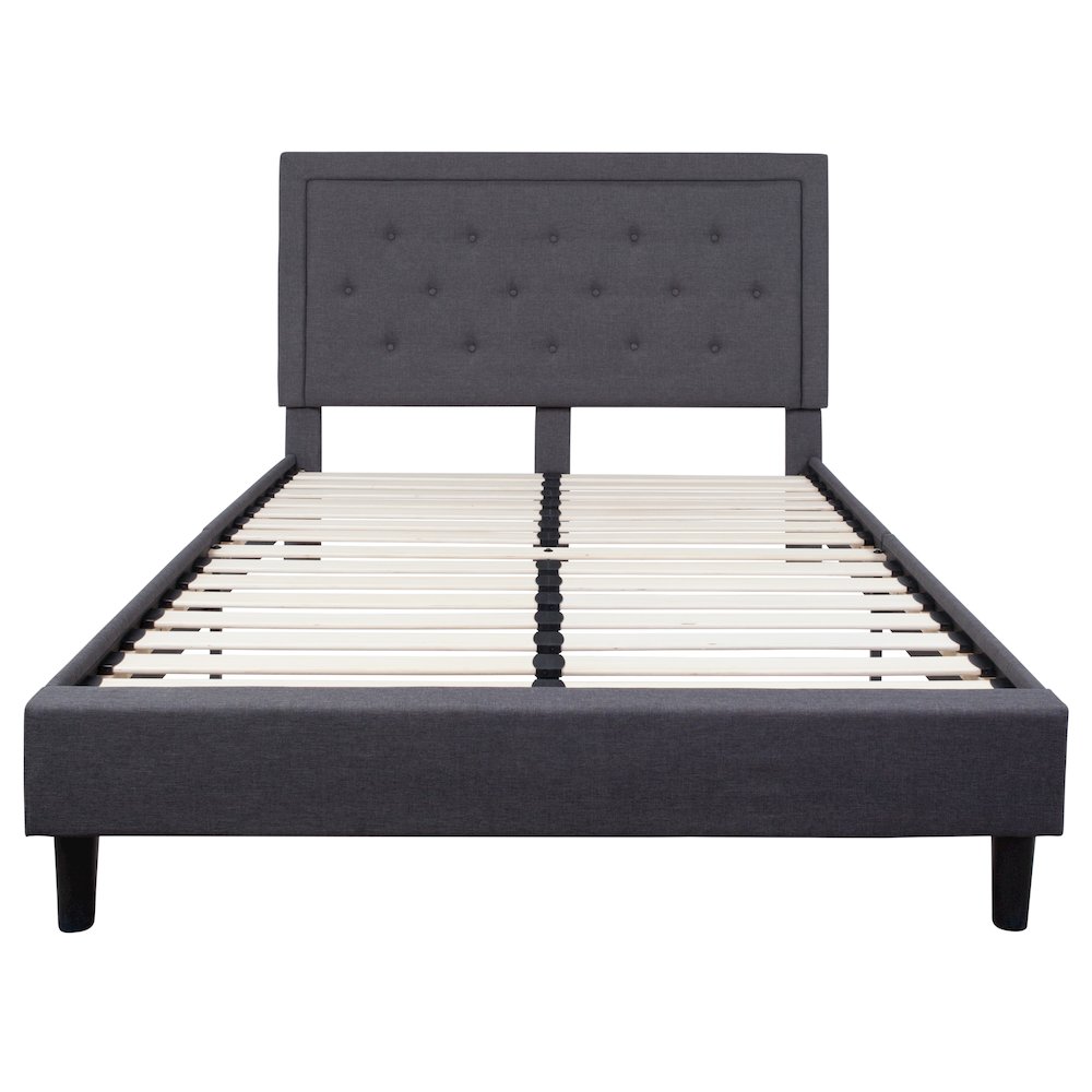 Queen Platform Bed | Queen Size Platform Bed Frame with Headboard. Picture 8