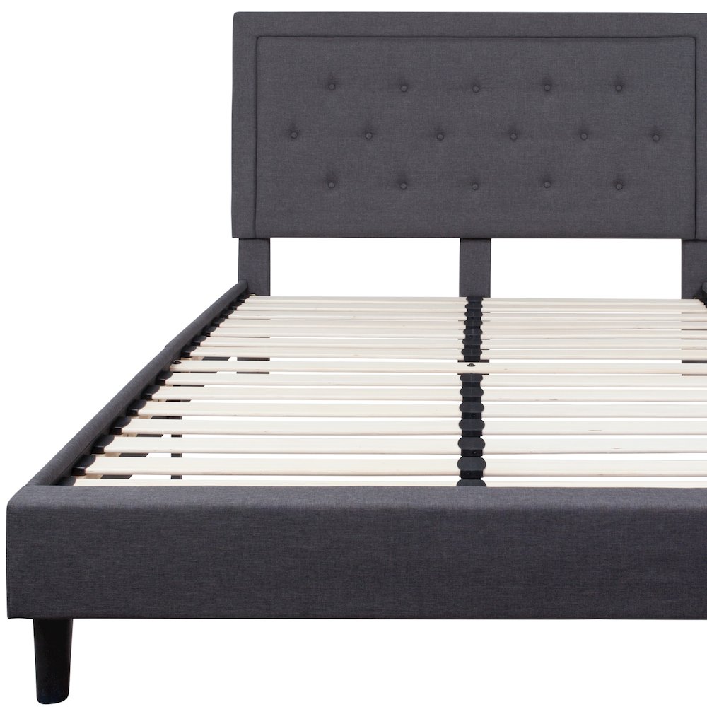 Queen Platform Bed | Queen Size Platform Bed Frame with Headboard. Picture 9