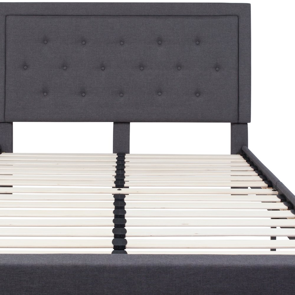Queen Platform Bed | Queen Size Platform Bed Frame with Headboard. Picture 10