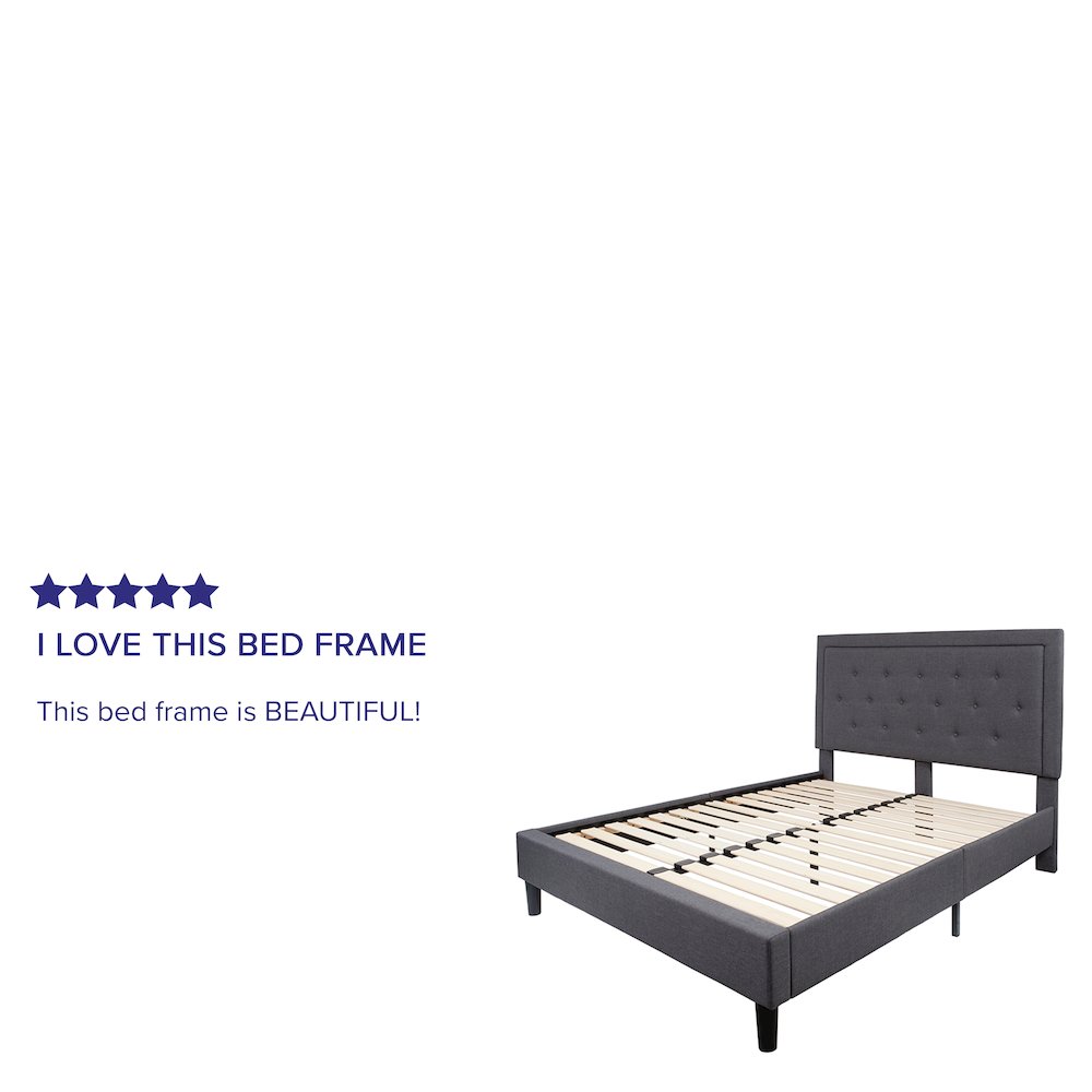 Queen Platform Bed | Queen Size Platform Bed Frame with Headboard. Picture 4