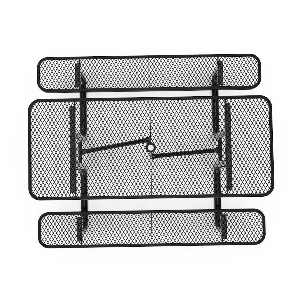 Mantilla 6' Rectangular Outdoor Picnic Table, Black. Picture 9