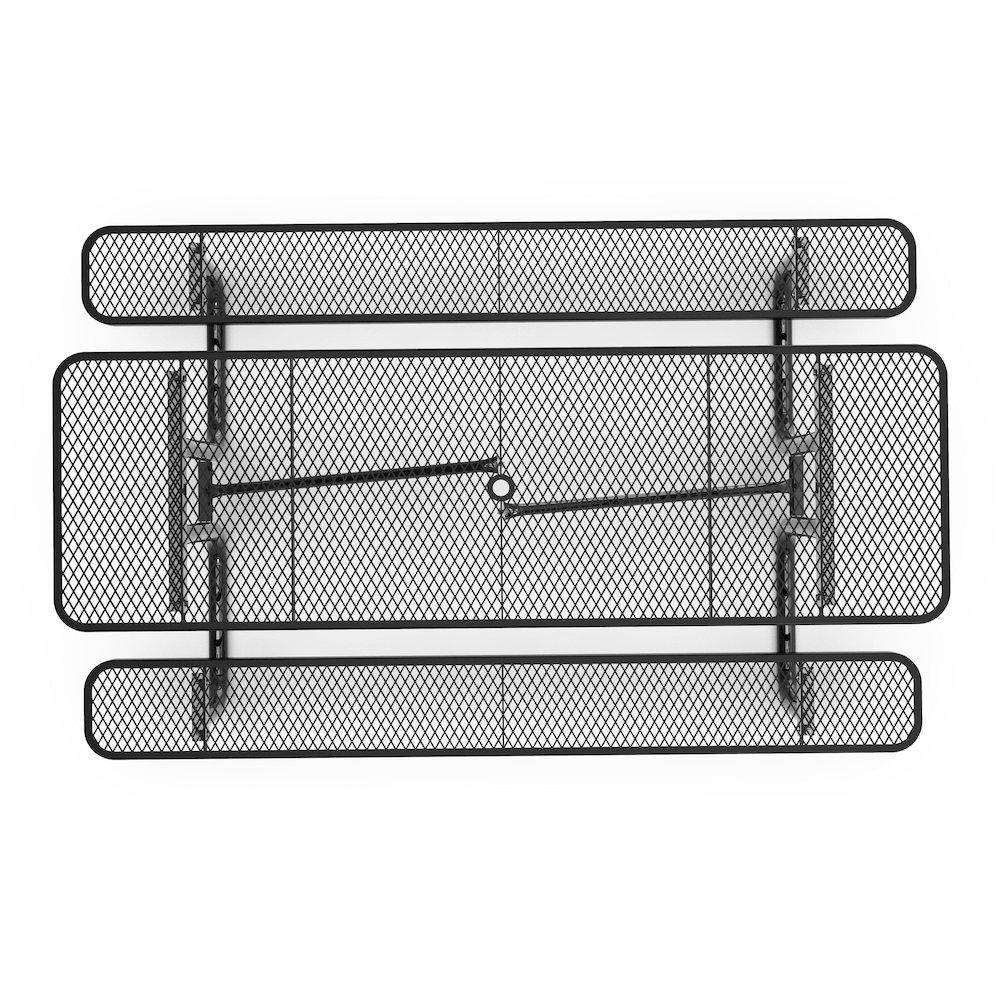 Mantilla 8' Rectangular Outdoor Picnic Table, Black. Picture 9