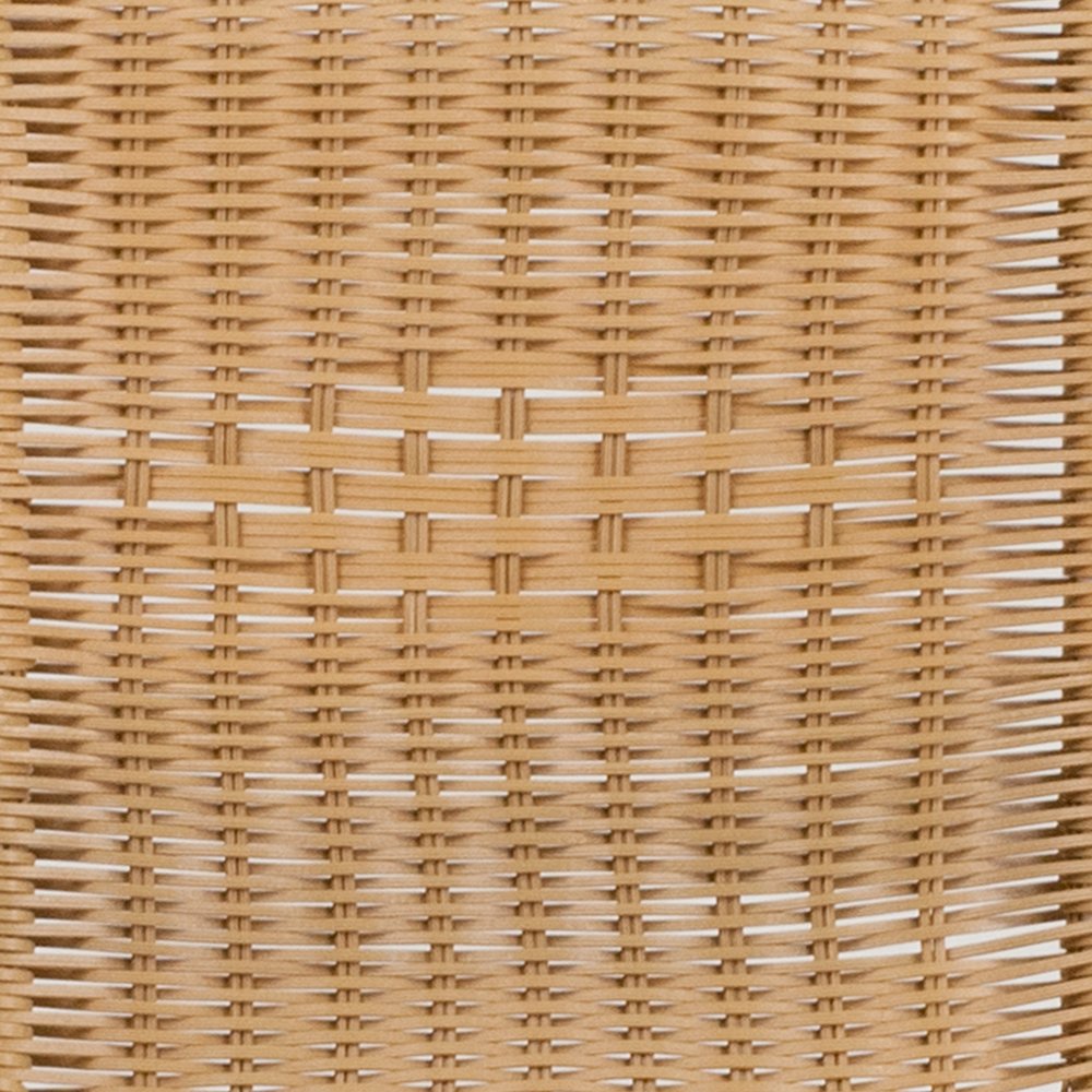 Commercial Aluminum and Beige Rattan Indoor-Outdoor Restaurant Stack Chair. Picture 12