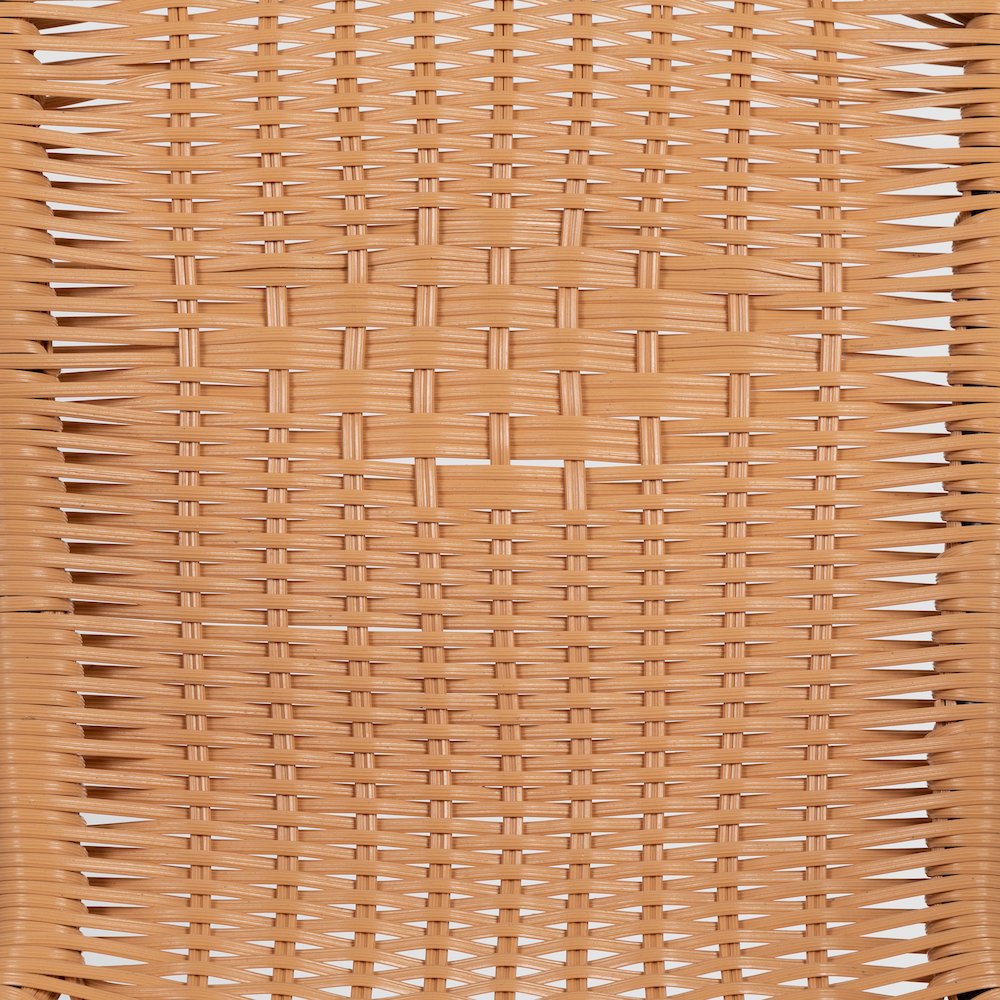 2 Pack Beige Rattan Indoor-Outdoor Restaurant Stack Chair. Picture 15