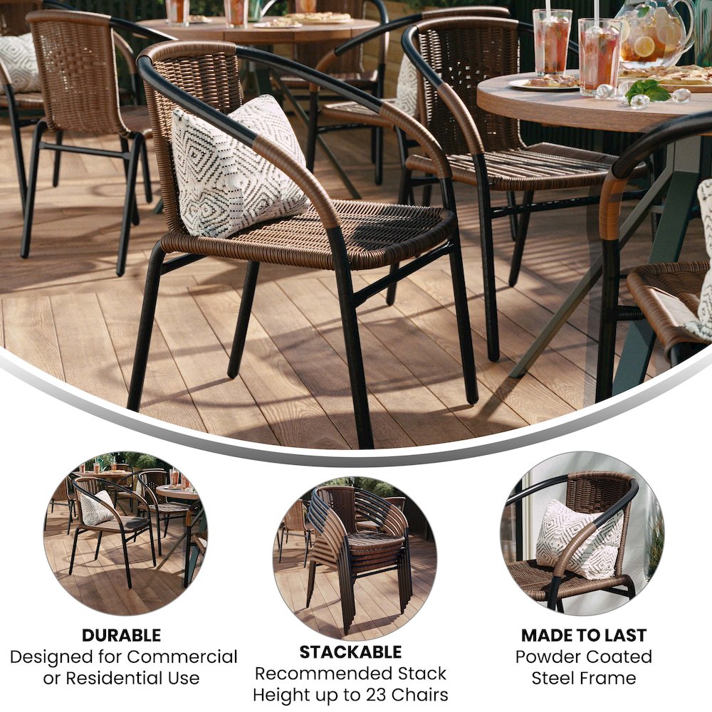 Set of 2 Contemporary Patio Chairs for Indoor and Outdoor Use. Picture 5