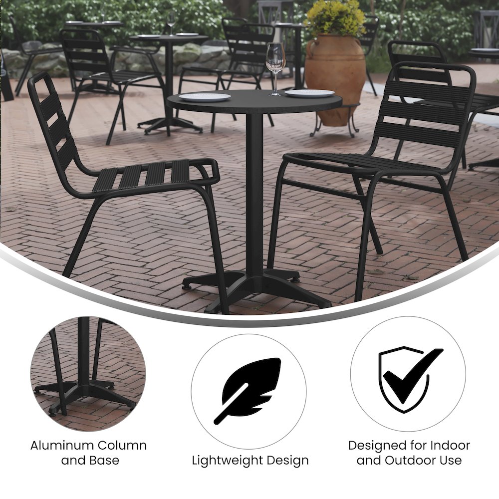 Round Patio Table for Restaurants, Banquet Halls and Dining Room. Picture 4