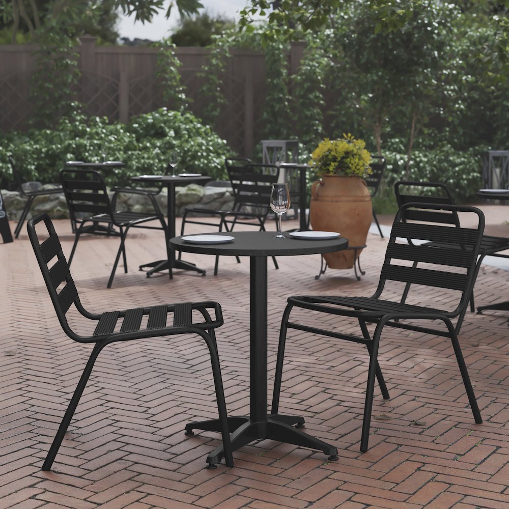 Round Patio Table for Restaurants, Banquet Halls and Dining Room. Picture 2