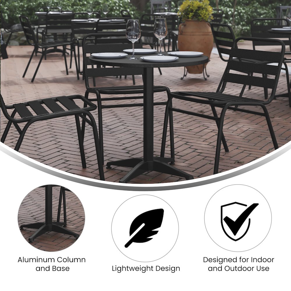 Round Patio Table for Restaurants, Banquet Halls and Dining Room. Picture 4