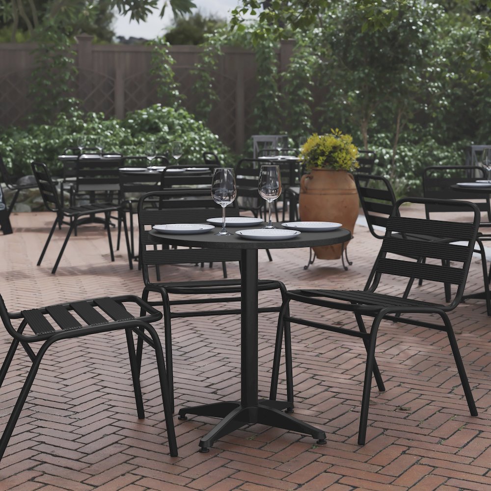 Round Patio Table for Restaurants, Banquet Halls and Dining Room. Picture 2