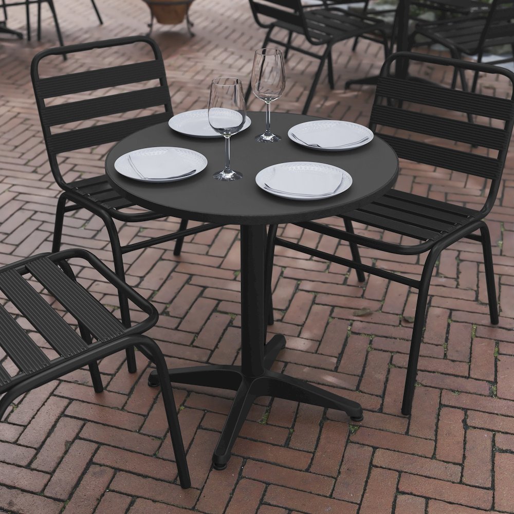 Round Patio Table for Restaurants, Banquet Halls and Dining Room. Picture 6