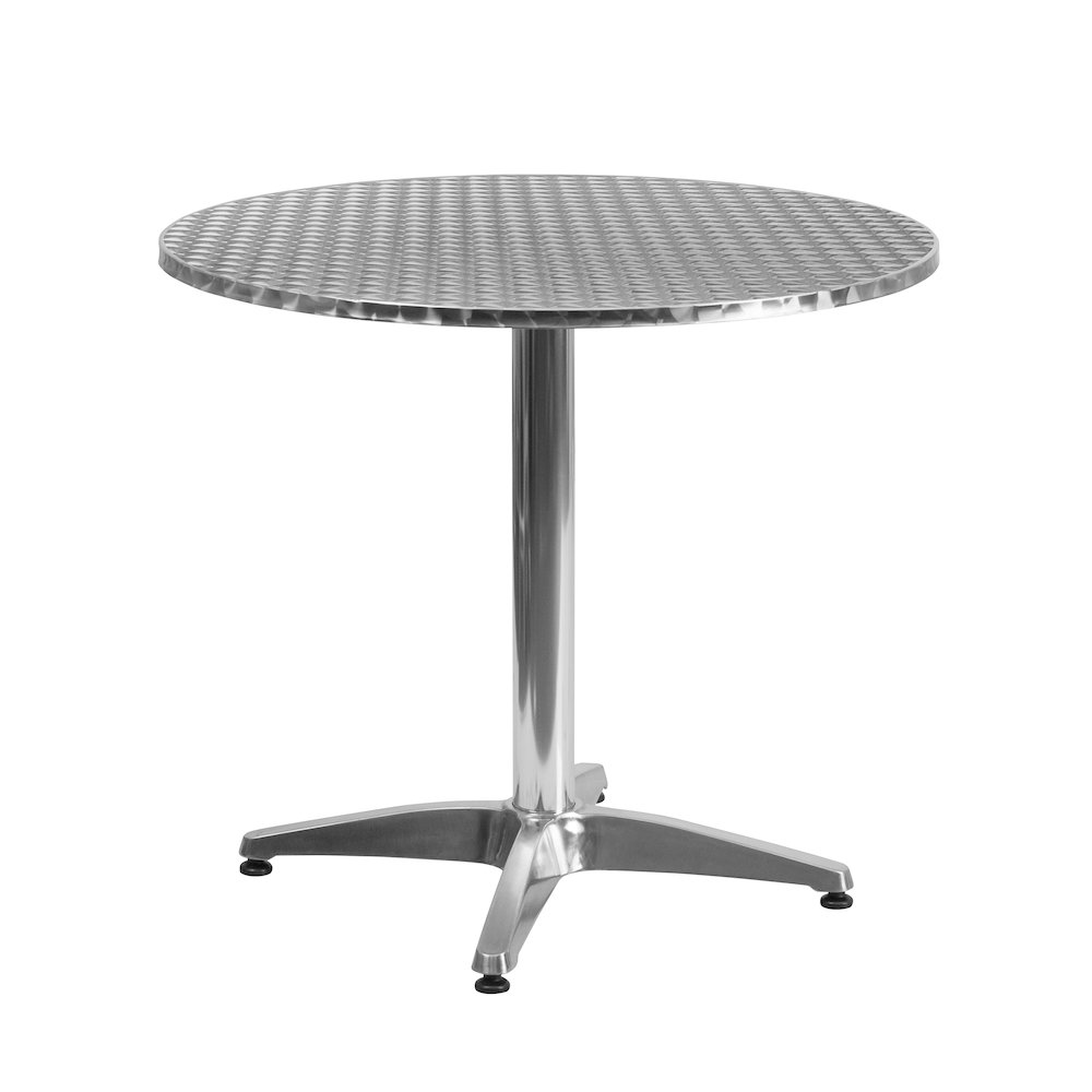 31.5'' Round Aluminum Indoor-Outdoor Table with Base. Picture 1