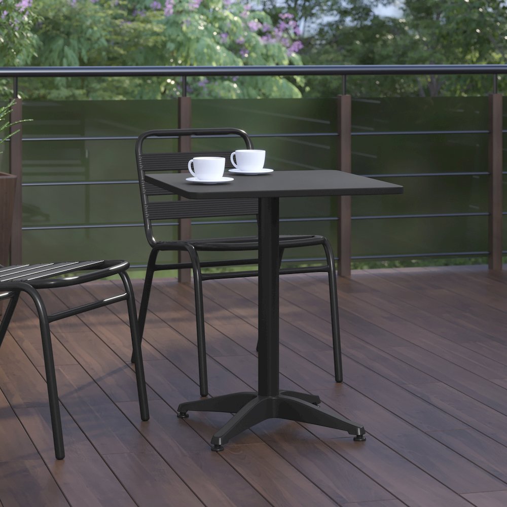 Square Aluminum Table Designed for Indoor and Outdoor Use. Picture 7
