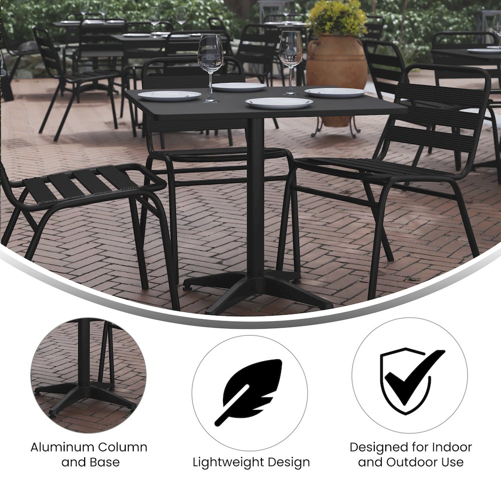 Square Aluminum Table Designed for Indoor and Outdoor Use. Picture 4