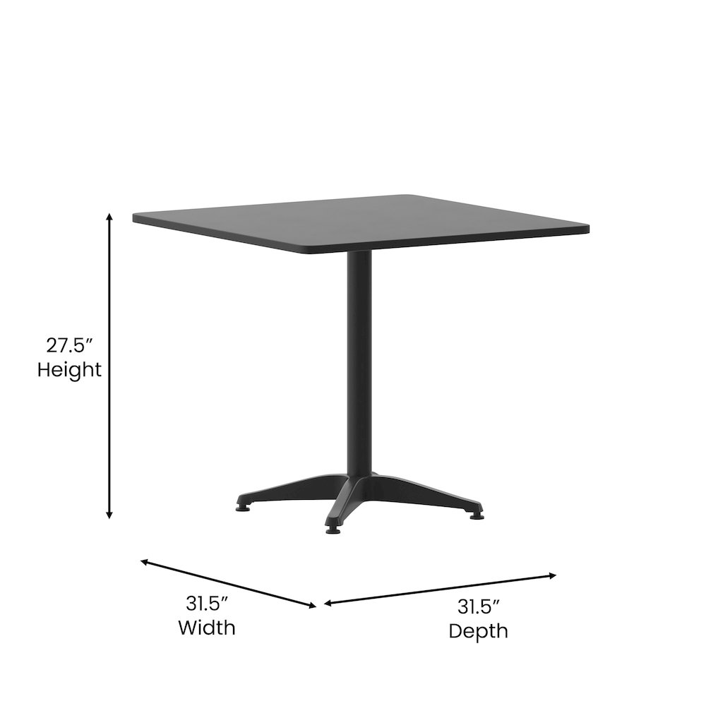 Square Aluminum Table Designed for Indoor and Outdoor Use. Picture 5