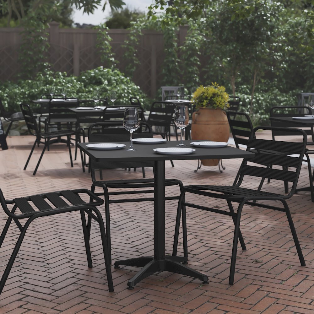 Square Aluminum Table Designed for Indoor and Outdoor Use. Picture 2