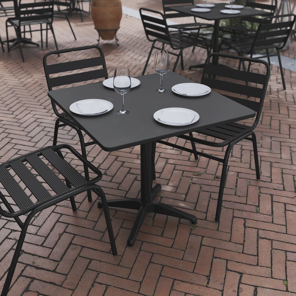 Square Aluminum Table Designed for Indoor and Outdoor Use. Picture 6