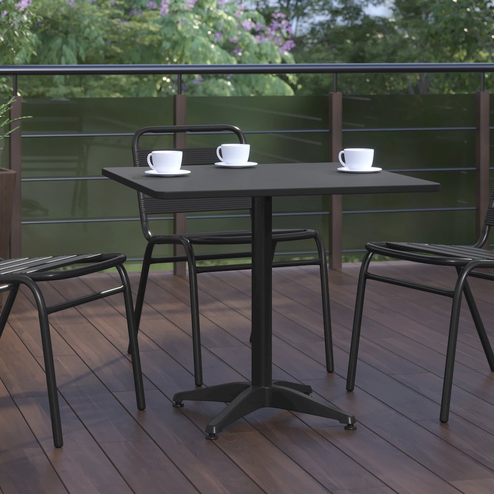 Square Aluminum Table Designed for Indoor and Outdoor Use. Picture 7