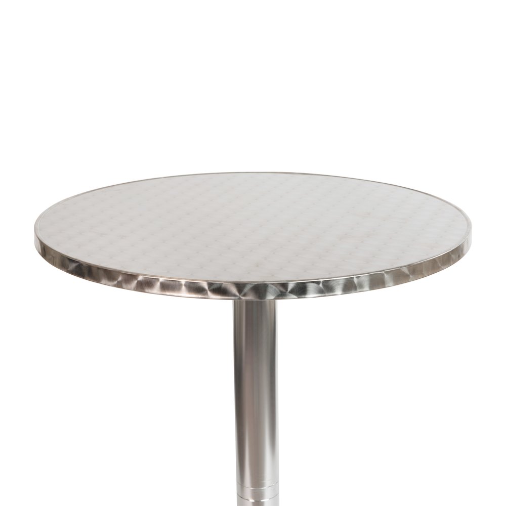 23.5" Round Aluminum Indoor-Outdoor Bar Height Table. Picture 6