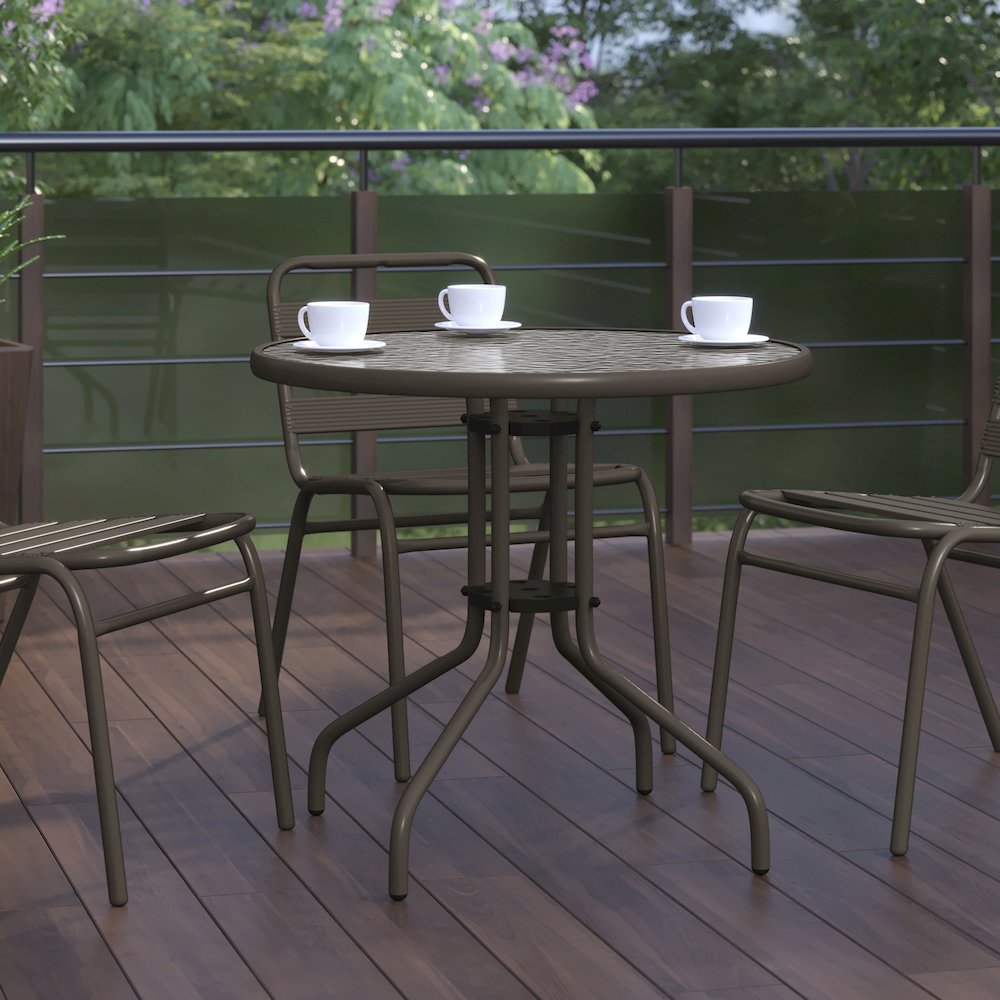 All Occasion Round Table Top with Base. Picture 7