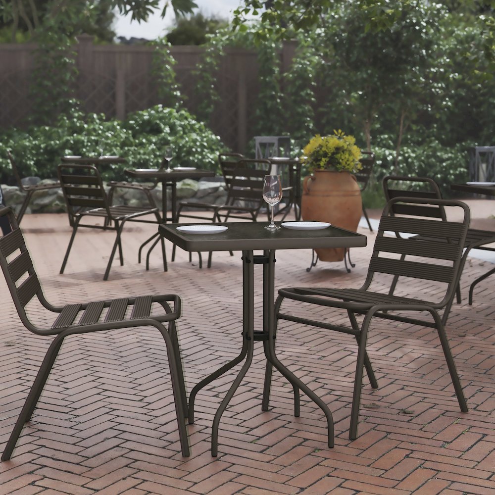 Square Patio Table for Restaurants, Banquet Halls and Dining Room. Picture 2
