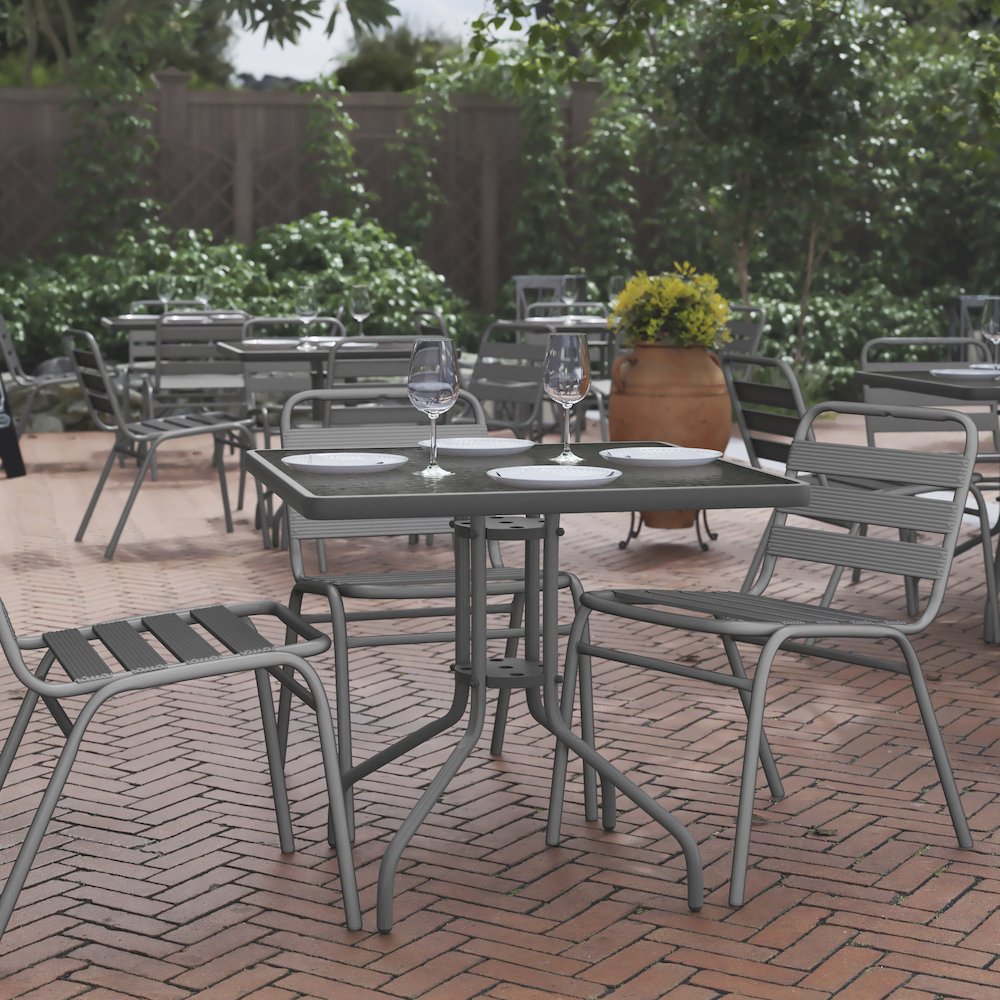 Square Patio Table for Restaurants, Banquet Halls and Dining Room. Picture 2