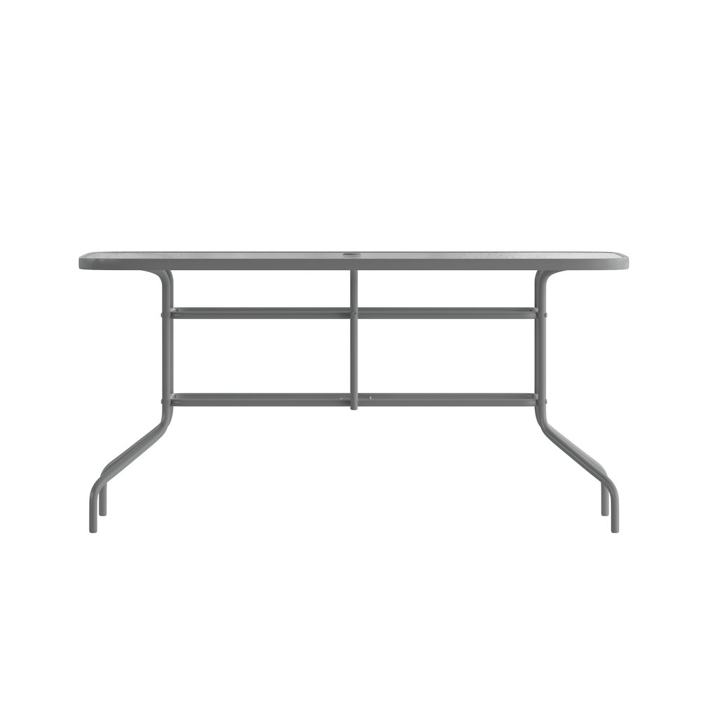 Rectangular Glass Patio Table with Seating for 6. Picture 10