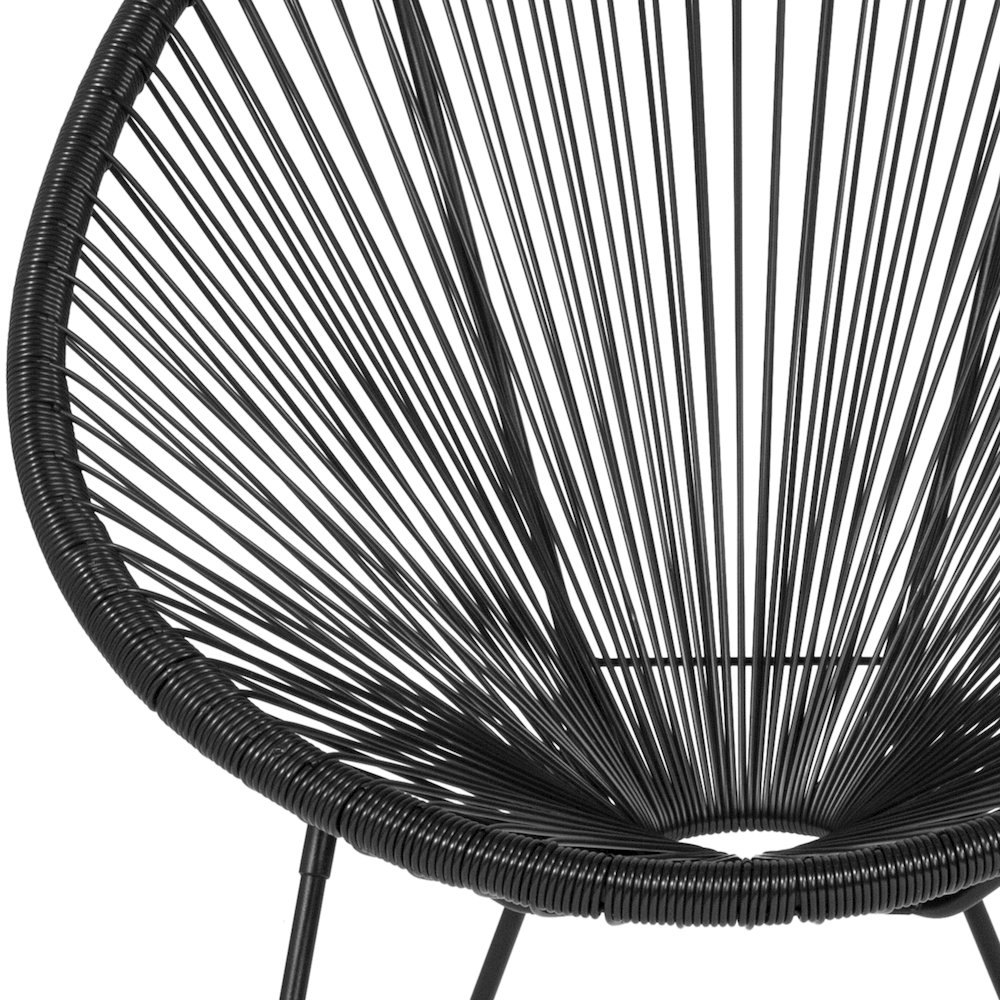 Oval Comfort Take Ten Black Papasan Lounge Chair. Picture 11