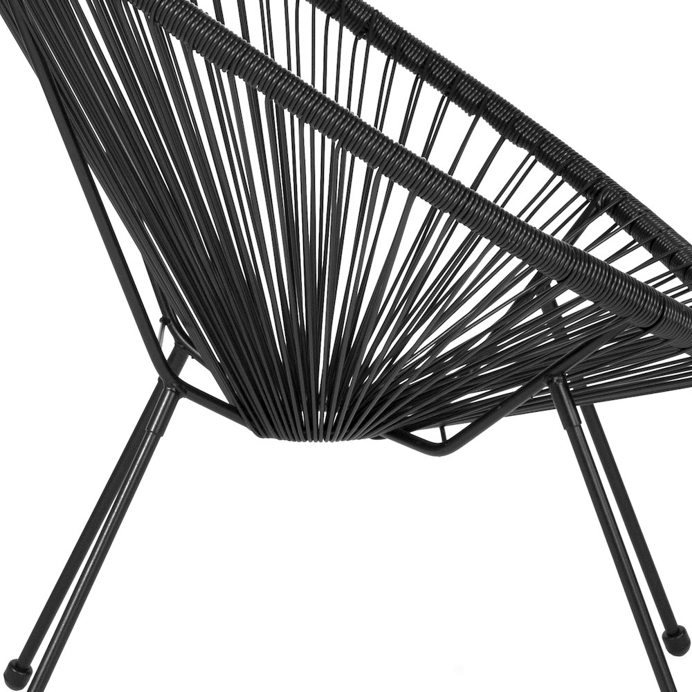 Oval Comfort Take Ten Black Papasan Lounge Chair. Picture 8