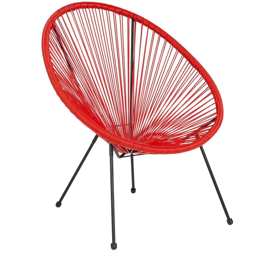 Oval Comfort Take Ten Red Papasan Lounge Chair. Picture 1