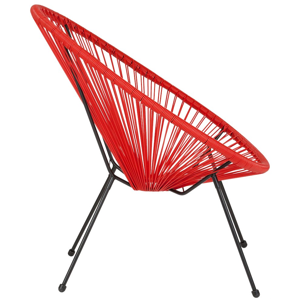 Oval Comfort Take Ten Red Papasan Lounge Chair. Picture 8